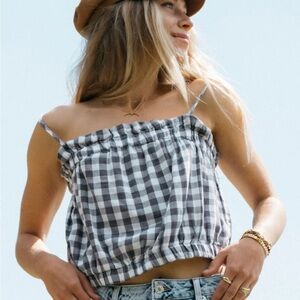 NWT JACKSON ROWE BANJO PICNIC GINGHAM TANK TOP
